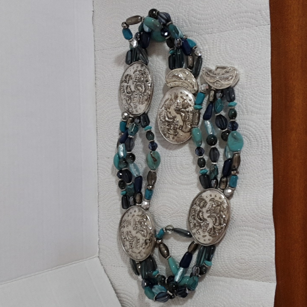 BEADED Belt Cold Water Creek - Picture 2 of 6